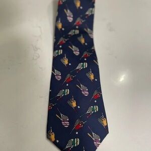 Oster Navy Golf Motif Tie